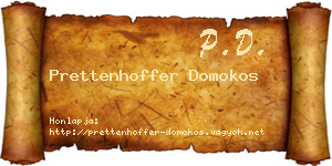Prettenhoffer Domokos névjegykártya